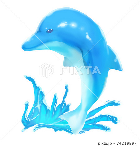 イルカ ジャンプ シャチ 哺乳類のイラスト素材