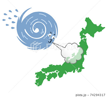 台風 嵐のイラスト素材集 ピクスタ