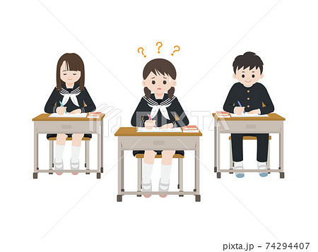 授業中のイラスト素材