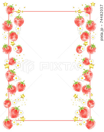 激安通販の 苺 フレーム 枠 花のイラスト素材 - PIXTA 止まり木