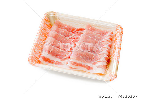 パック肉の写真素材