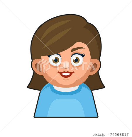 お腹いっぱいのイラスト素材