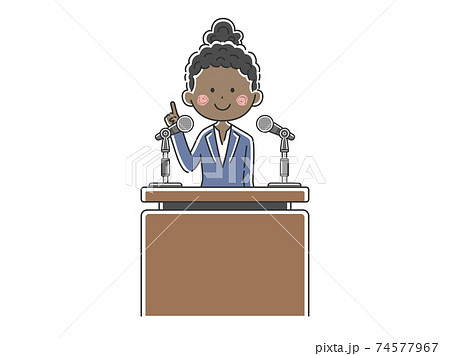 インタビューマイクのイラスト素材