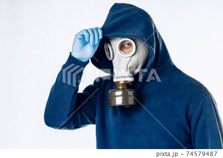 ガスマスク 男性の写真素材 ガスマスク 男性の写真素材