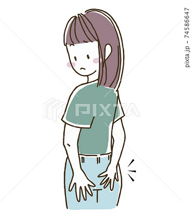 おしり 女の子の写真素材