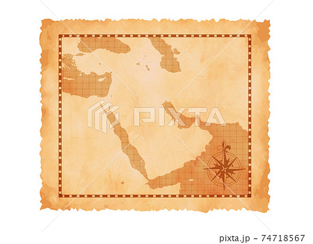 古地図のイラスト素材