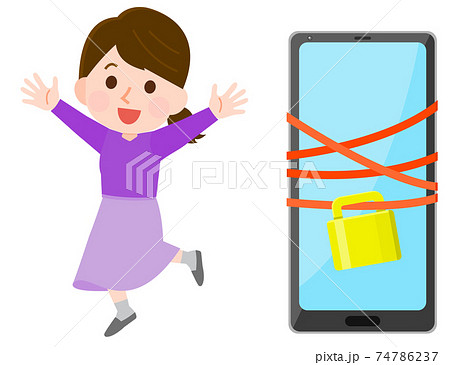 ネット依存のイラスト素材