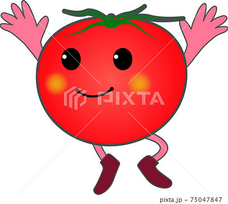 トマト 擬人化 野菜 キャラクターのイラスト素材