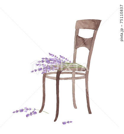 ラベンダー 花 イラスト かわいいのイラスト素材