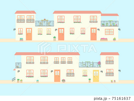 バルコニー ベランダ 柵 フェンスのイラスト素材