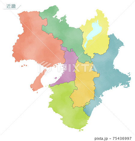 滋賀県 日本地図 日本列島 日本の写真素材