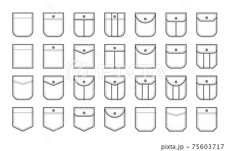 胸ポケットのイラスト素材
