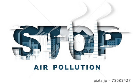 大気汚染のイラスト素材