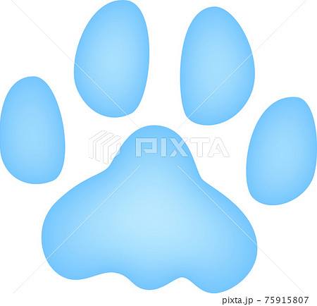 犬の足跡のイラスト素材