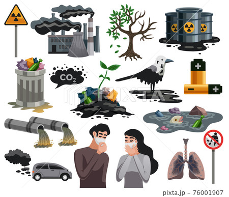 海ゴミのイラスト素材