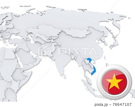 ベトナム 地図 イラスト グラフィックのイラスト素材