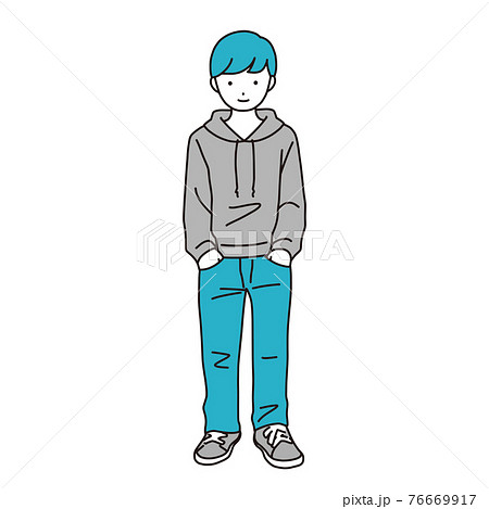 フードパーカーのイラスト素材