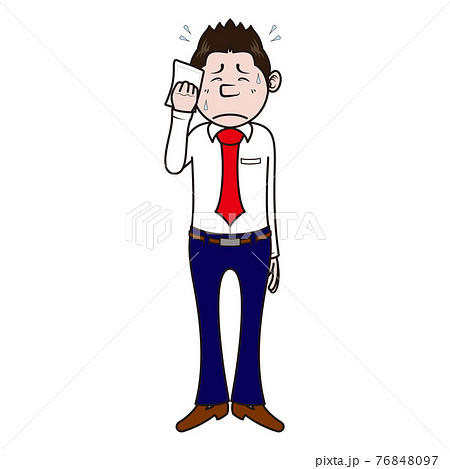 汗を拭くのイラスト素材