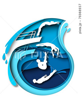 スイマーのイラスト素材