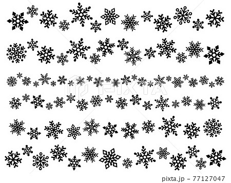 冬 雪 雪の結晶 罫線のイラスト素材