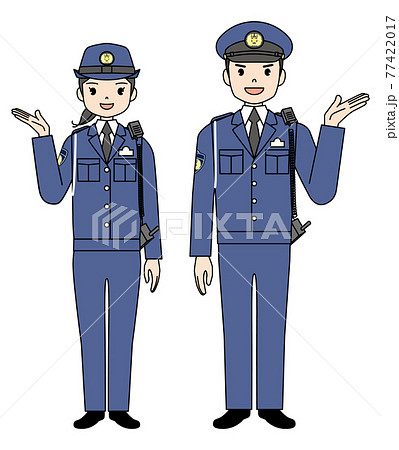 女性警察官のイラスト素材