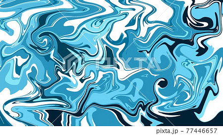 背景 青色 マーブル模様 イラストの写真素材
