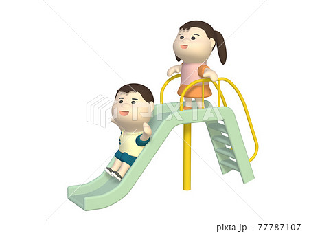 滑り台のイラスト素材