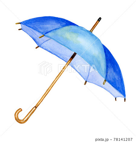 雨 傘 梅雨 手描きのイラスト素材