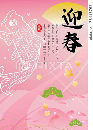 昇り鯉のイラスト素材