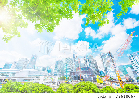 未来都市 近未来都市 高層マンション 近未来のイラスト素材