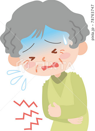 お腹が痛いのイラスト素材
