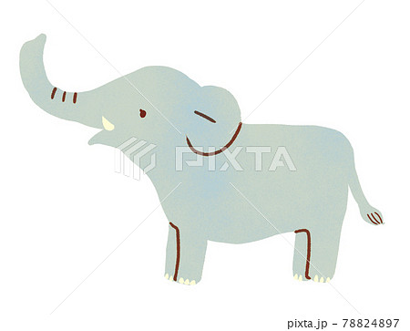アフリカゾウのイラスト素材