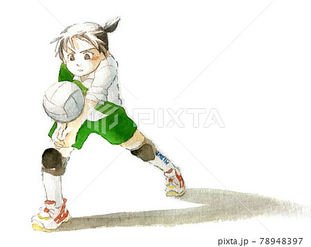 アンダーハンドのイラスト素材