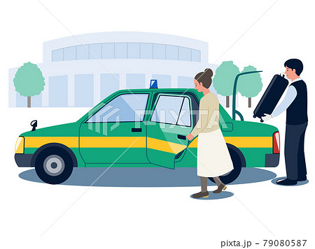 タクシーのイラスト素材集 ピクスタ