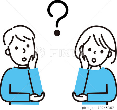 女性 イラスト 頬杖 ポーズの写真素材