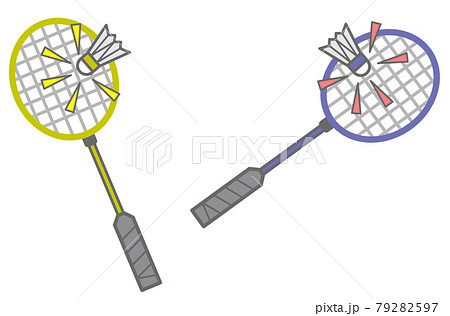 バドミントン ラケットのイラスト素材