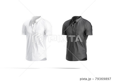 Blank black polo shirt mock up, front and back - Stock Illustration  [73306675] - PIXTA