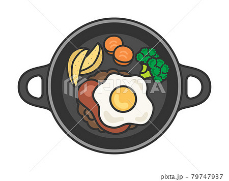 ハンバーグのイラスト素材集 ピクスタ