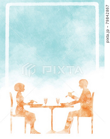 向かい合うのイラスト素材