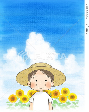 白い帽子のイラスト素材