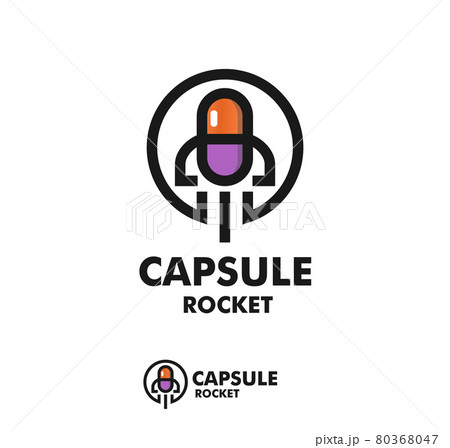 シンボルマーク ロゴ ロケット 薬局のイラスト素材 シンボルマーク ロゴ ロケット 薬局のイラスト素材