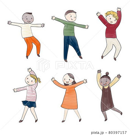 ダンスポーズのイラスト素材