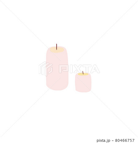 ロウソク キャンドル 炎 おしゃれのイラスト素材
