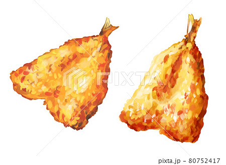 アジフライのイラスト素材