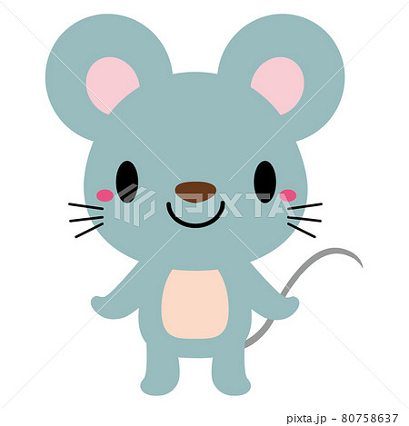 動物 ネズミ 全身 可愛いのイラスト素材