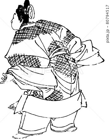 人 後ろ姿 モノクロのイラスト素材 人 後ろ姿 モノクロのイラスト素材