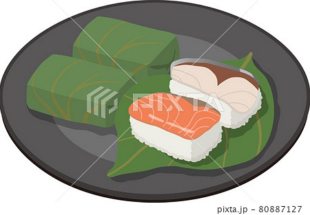 柿の葉すしのイラスト素材