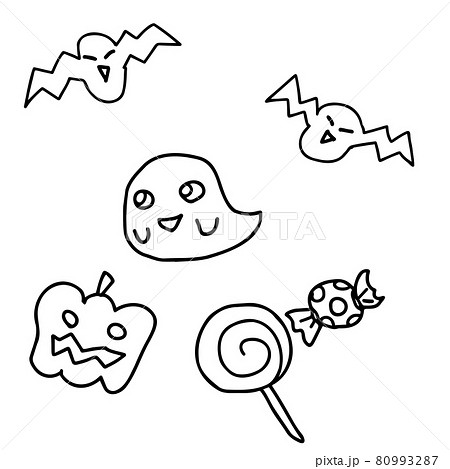 飴 キャンディ お菓子 モノクロのイラスト素材