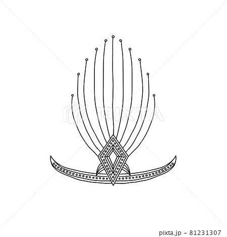 冠 王冠 モノクロ イラスト 白黒の写真素材