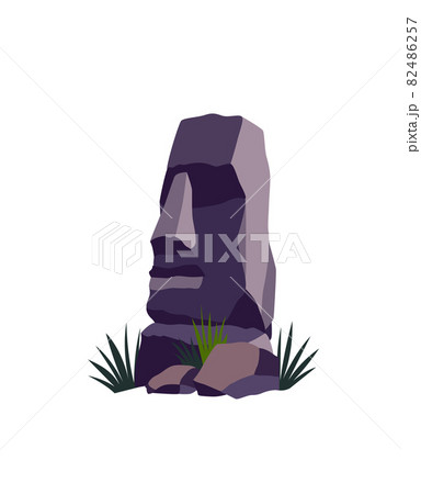 Vector Illustration of Moai Statues on Easter Island 27175751 Vector Art at  Vecteezy